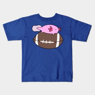 Little Axolotl and Football Kids T-Shirt